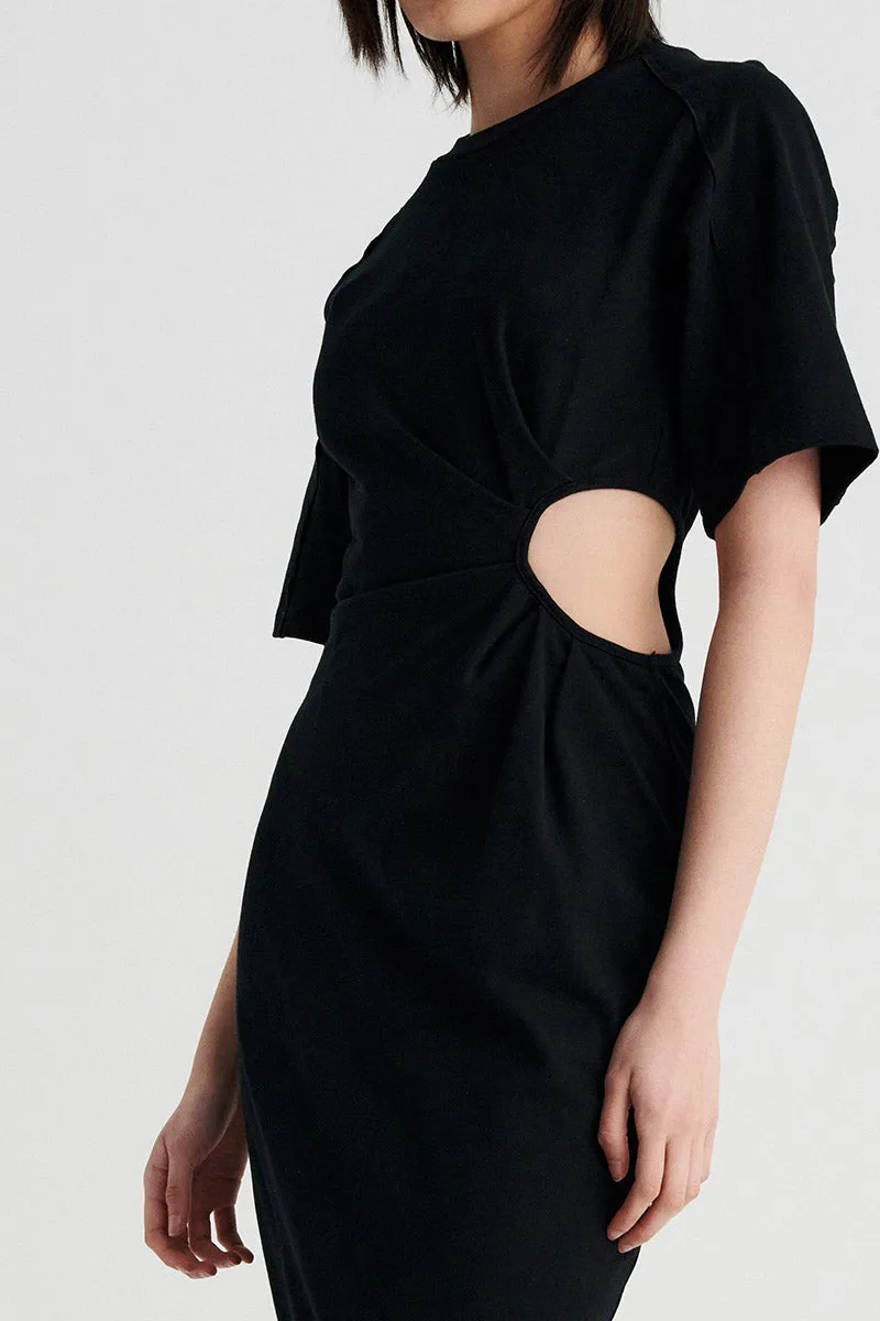 Barney Cut Out Maxi Dress - Black