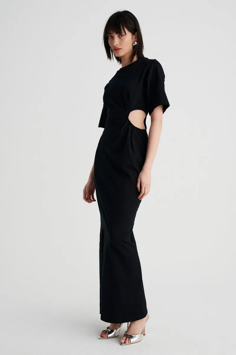 Barney Cut Out Maxi Dress - Black