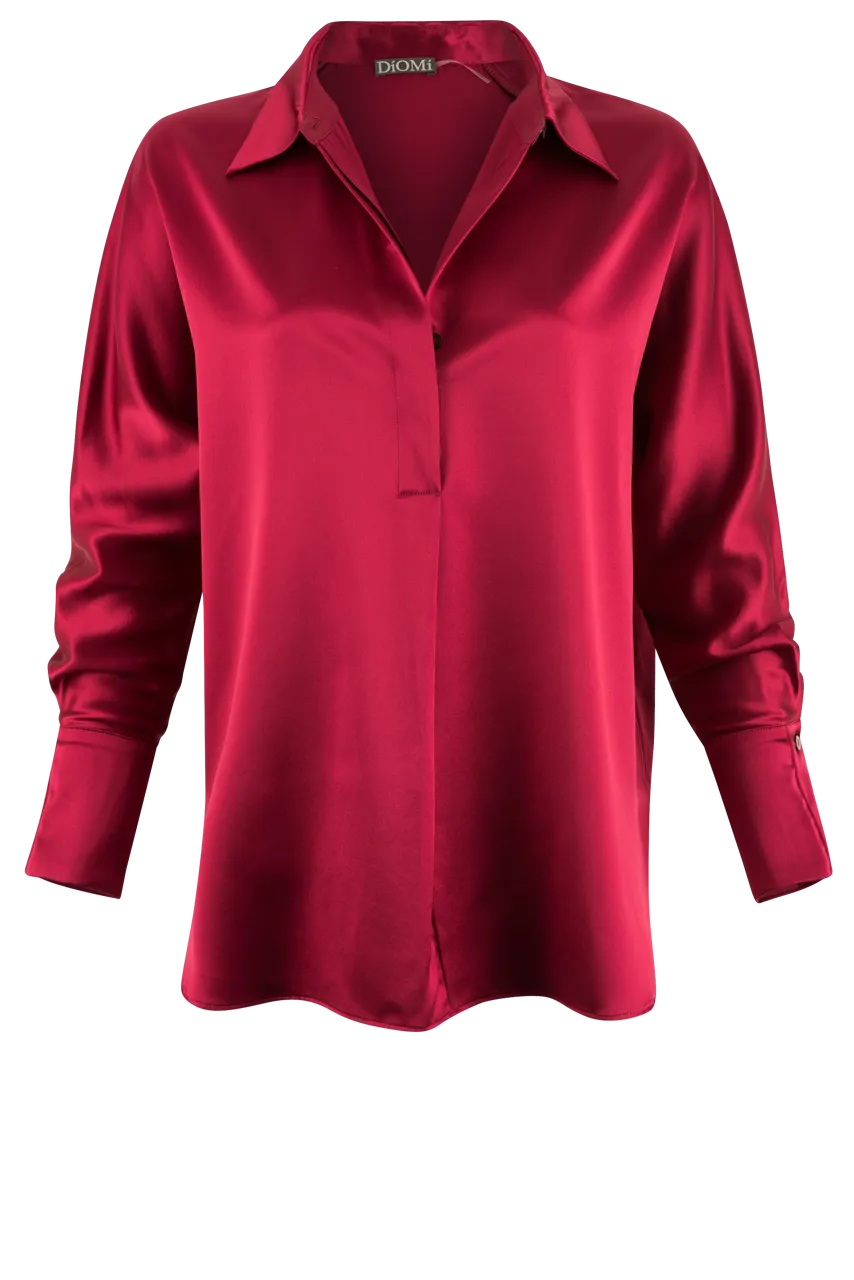 Diomi Long Sleeve Silk Top