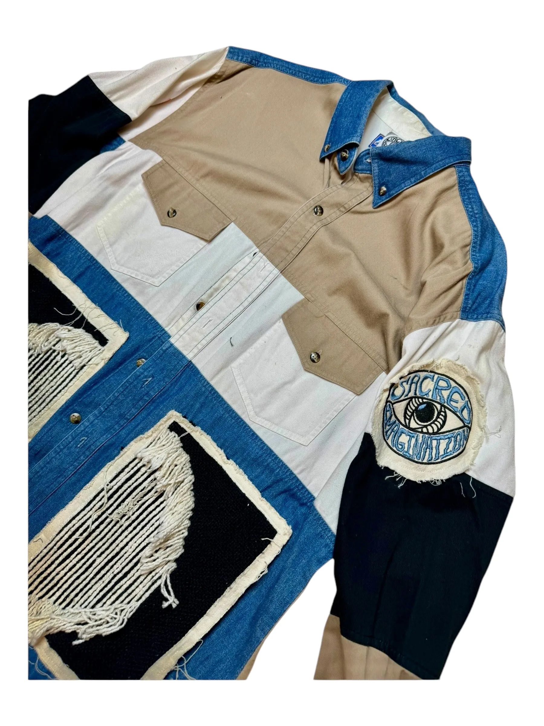 “Fringes” Canvas Button Down