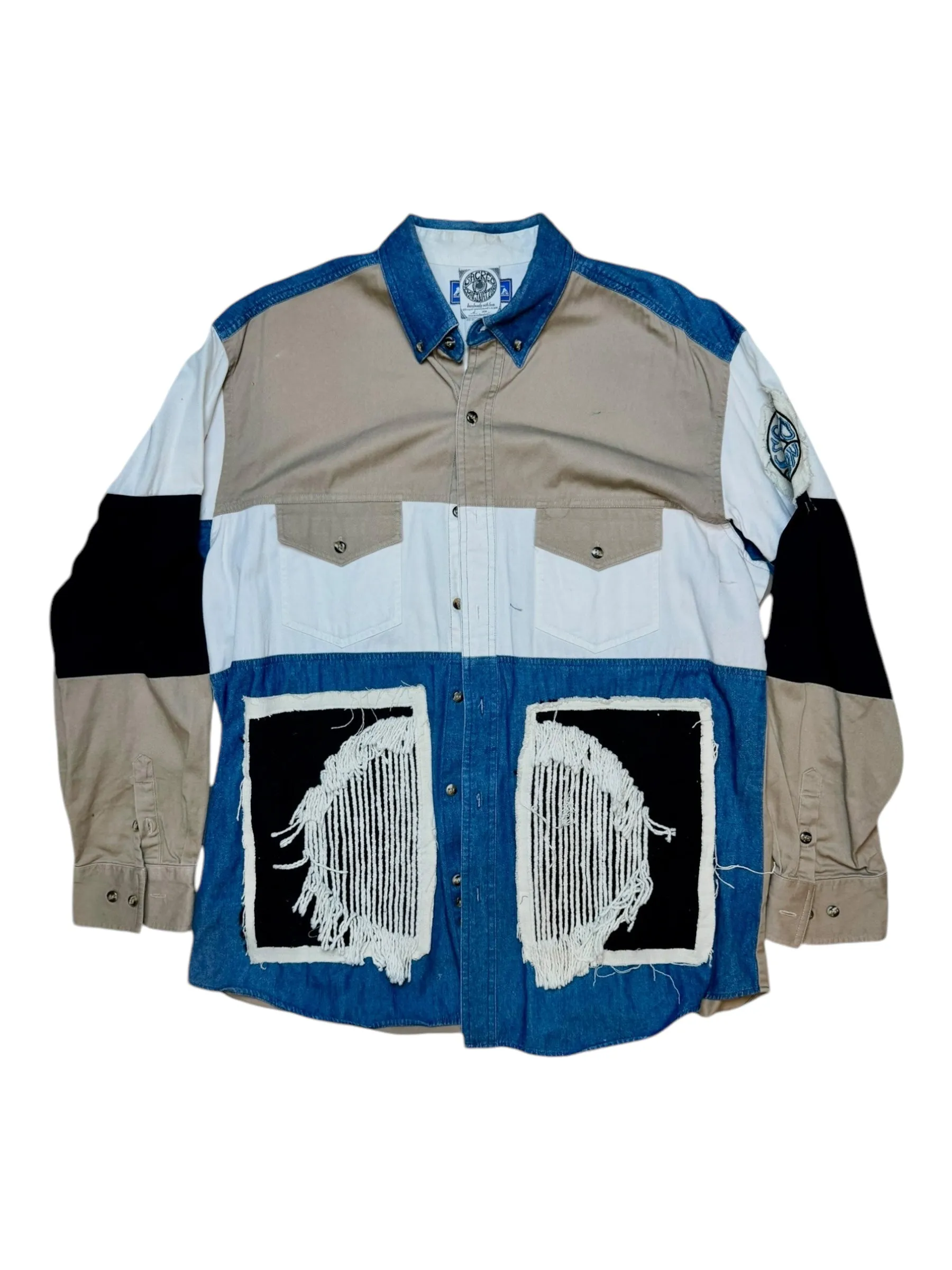 “Fringes” Canvas Button Down