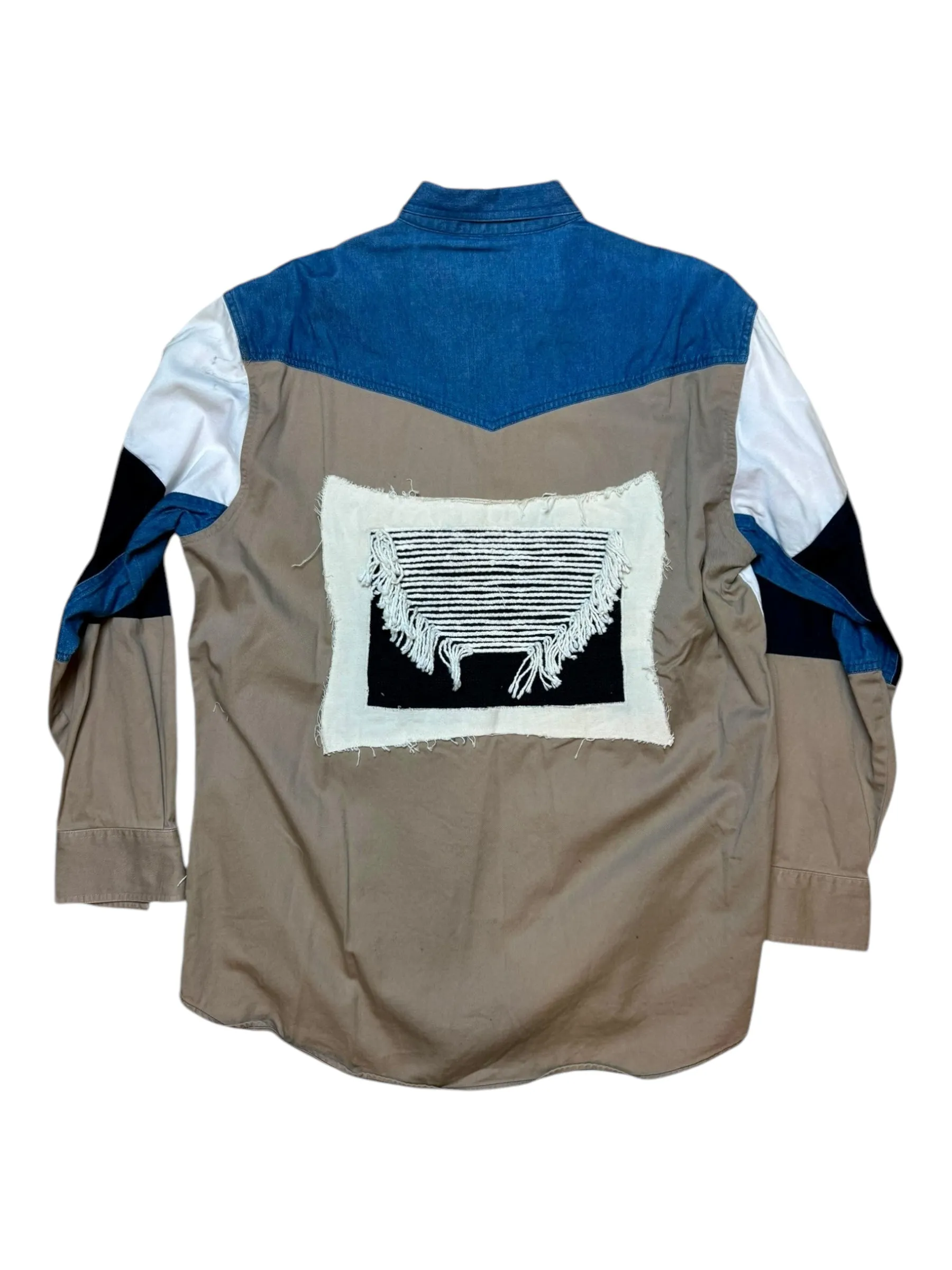 “Fringes” Canvas Button Down