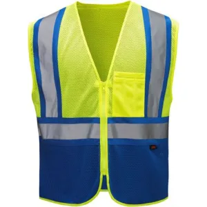 GSS 3131 Blue Trim Enhanced Visibility Safety Vest