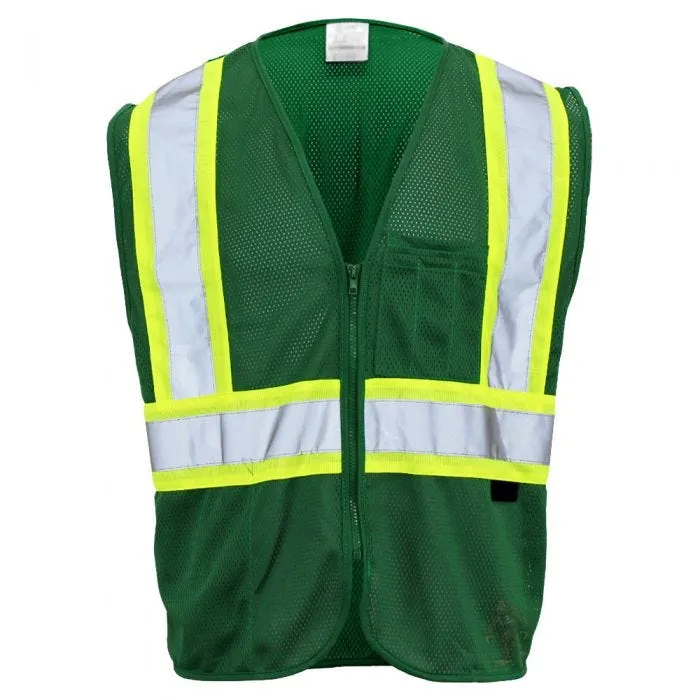 GSS 3136, Enhanced Visibility Safety Vest, Dark Green