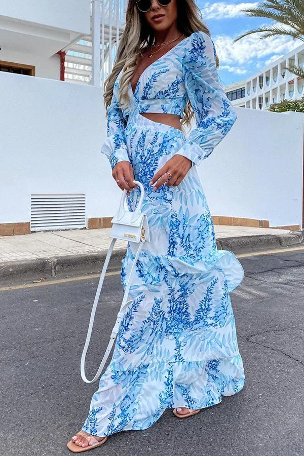 Lilipretty Oceans of Love Cutout Maxi Dress