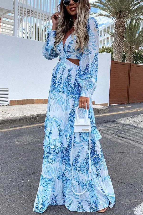 Lilipretty Oceans of Love Cutout Maxi Dress