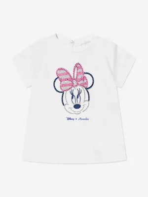 Monnalisa Baby Girls Minnie Mouse T-Shirt in White
